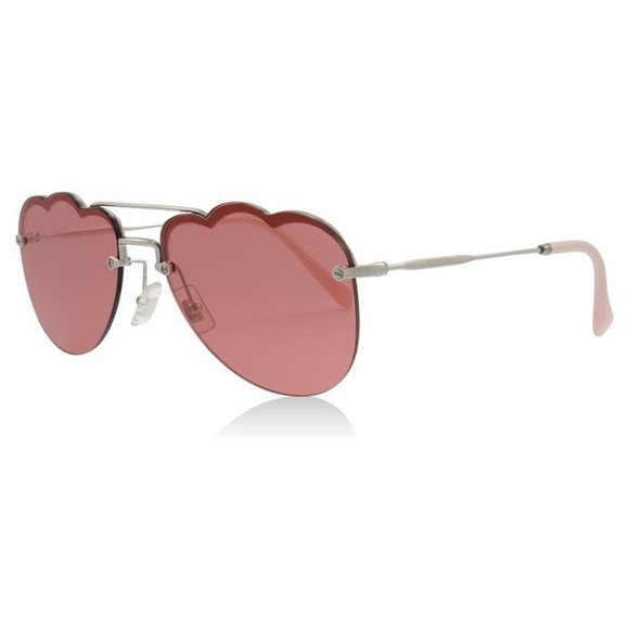 MIU MIU Mirrored Sunglasses MU56US 1BC177 CLOUD